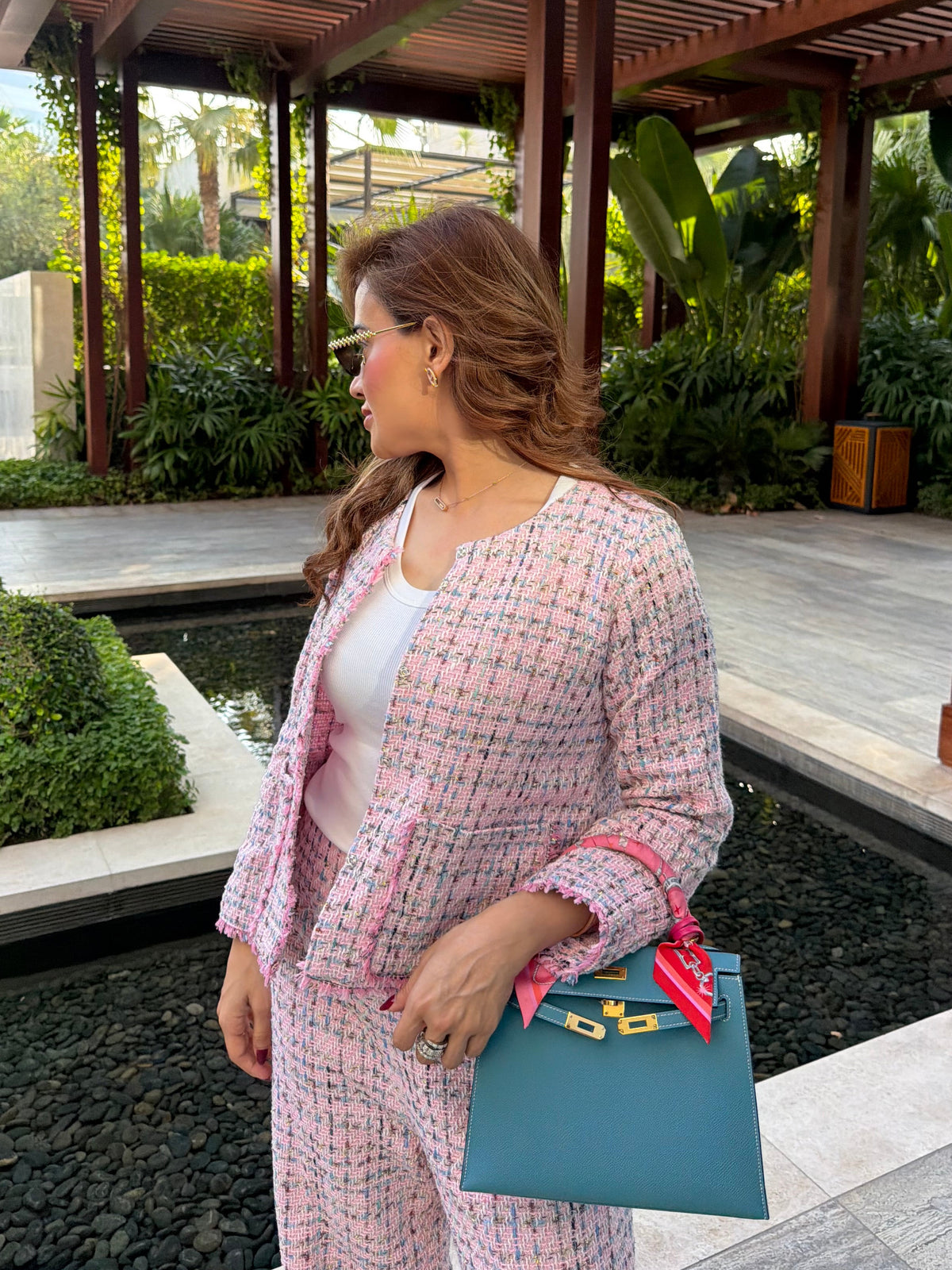 Blush tweed set