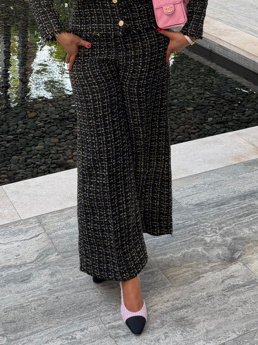 Amèlie black tweed trousers