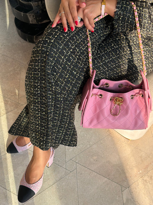 Amèlie black tweed trousers