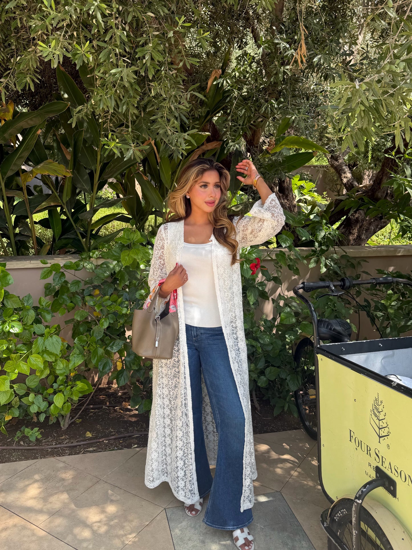 white lace cardigan