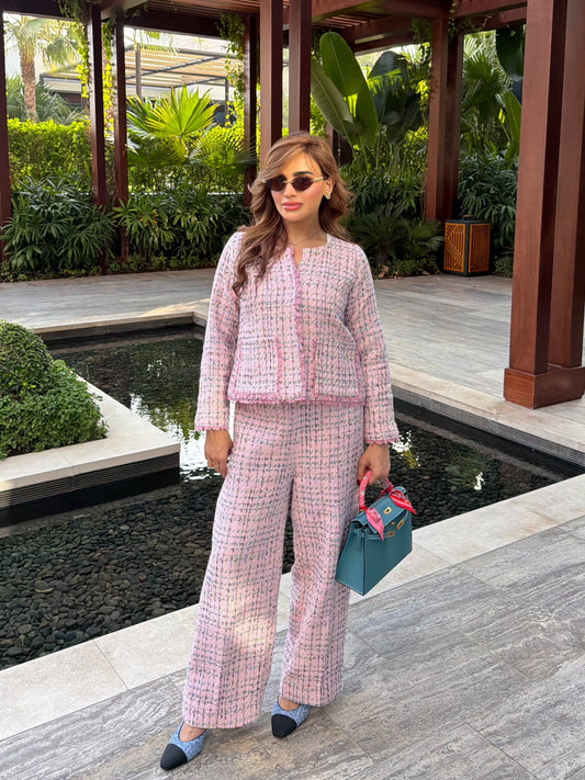 Blush tweed set