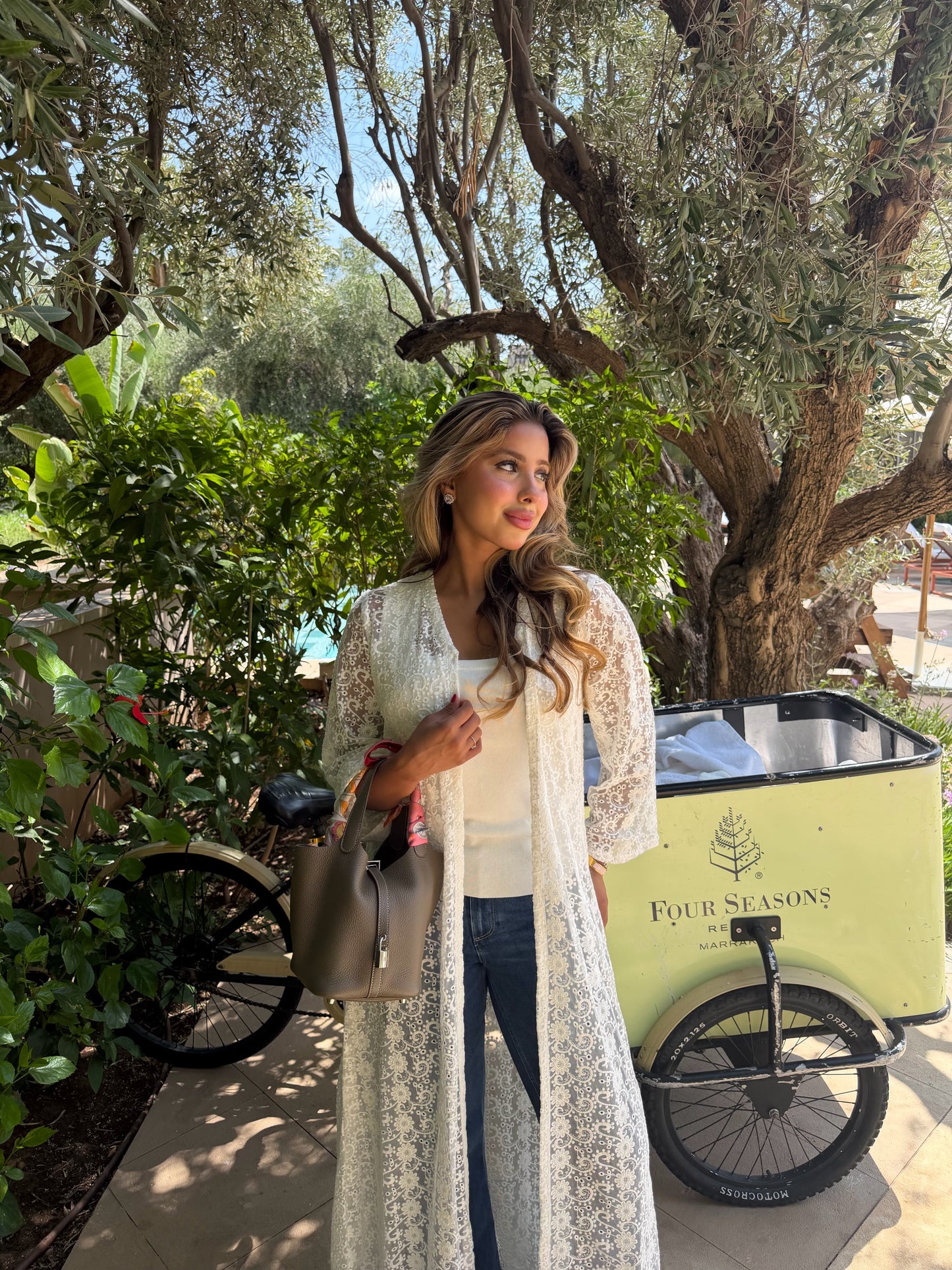 white lace cardigan