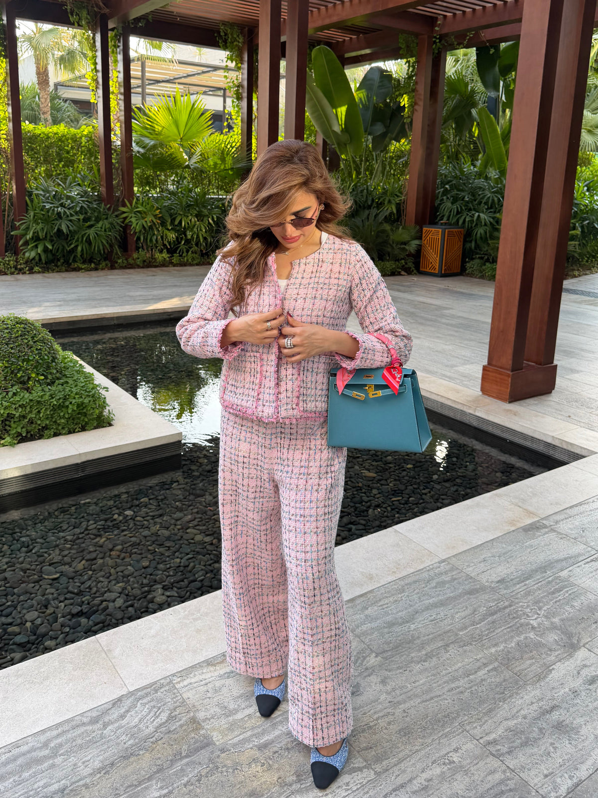 Blush tweed set
