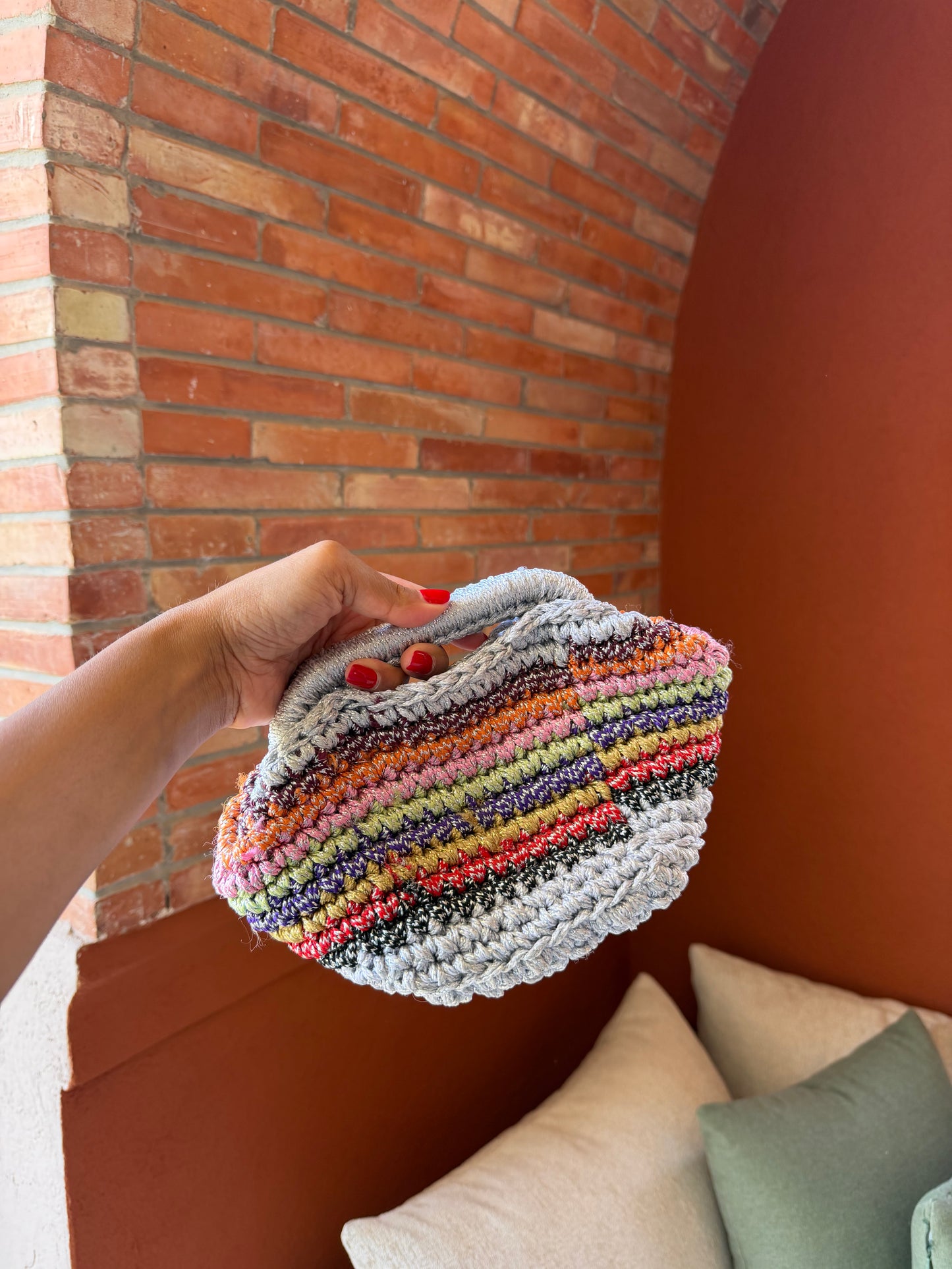 metallic clutch bag
