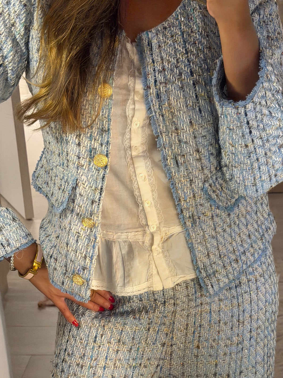 Blue tweed jacket