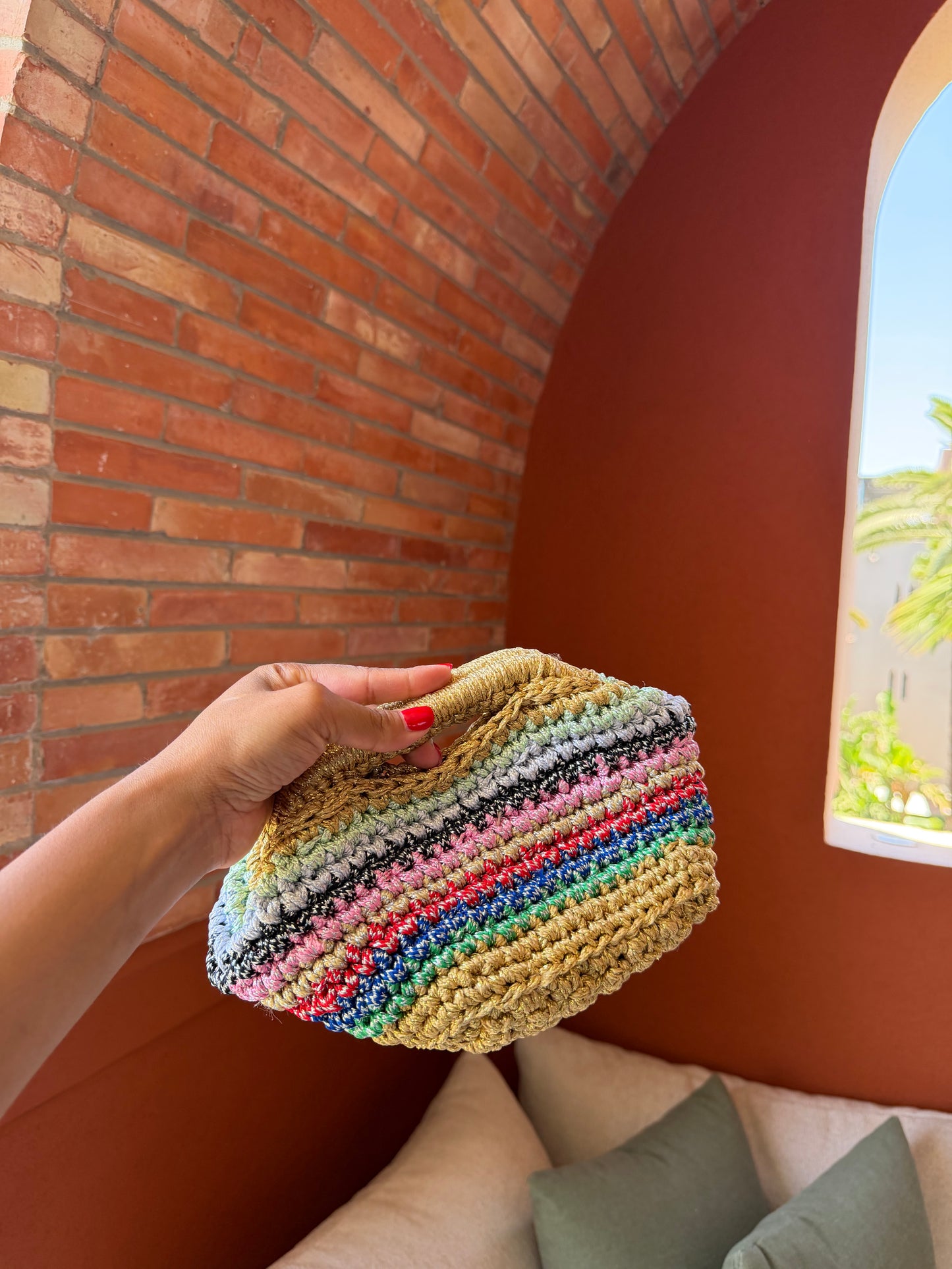 metallic clutch bag