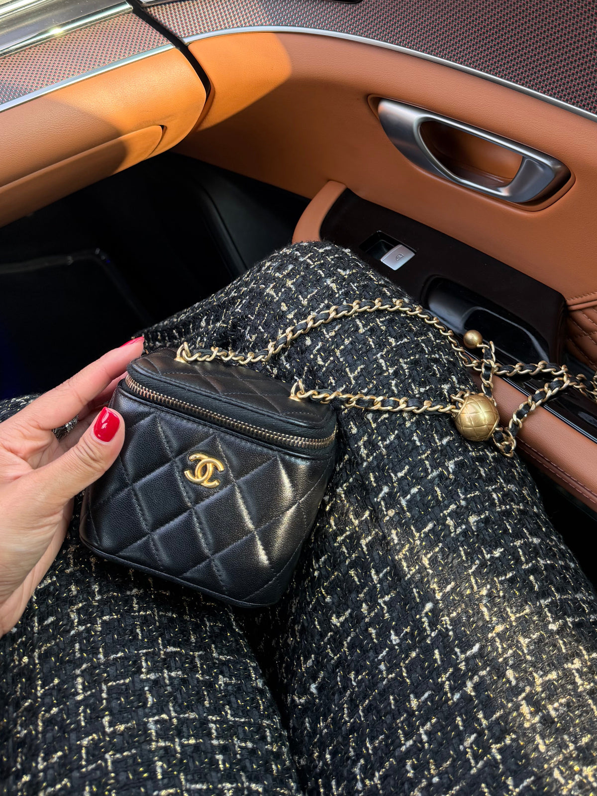 Amèlie black tweed trousers