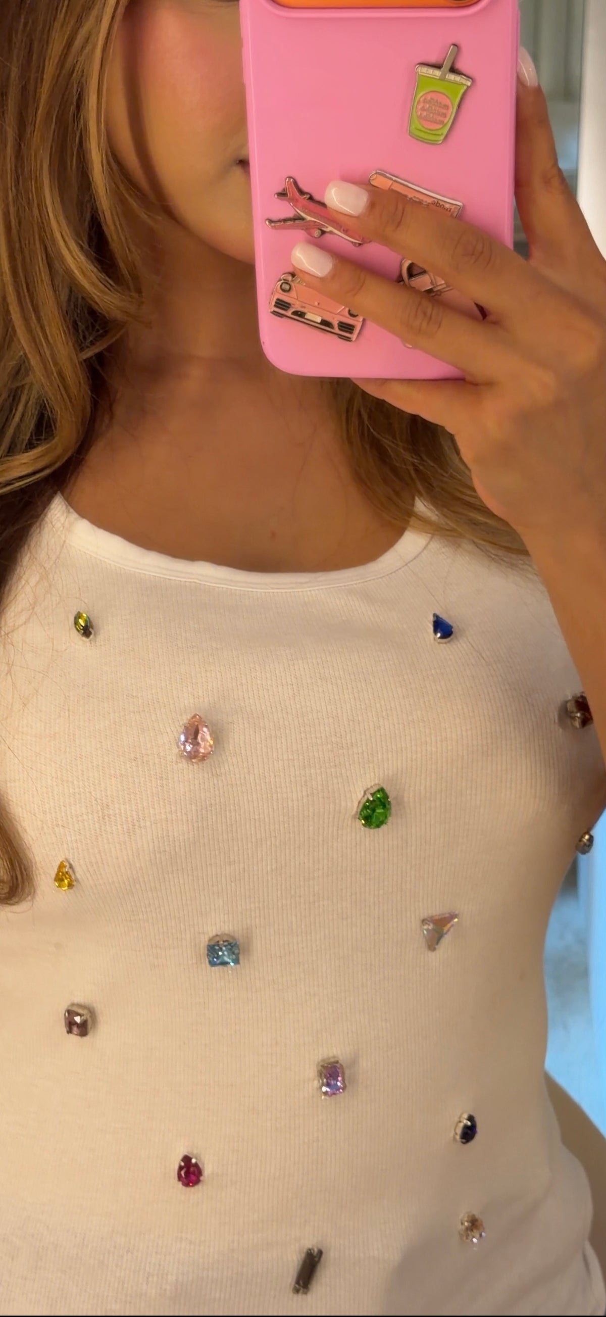gem embellished tank