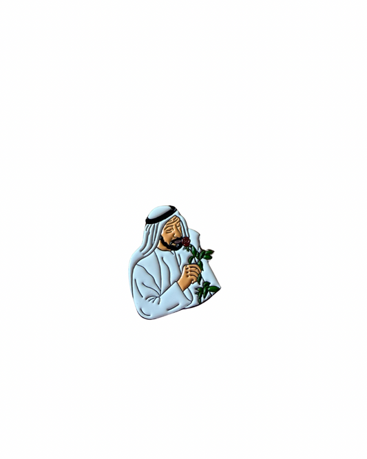 Sheikh Rashid metal sticker