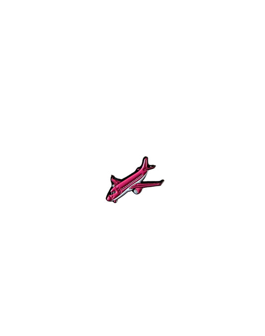 Pink plane metal sticker