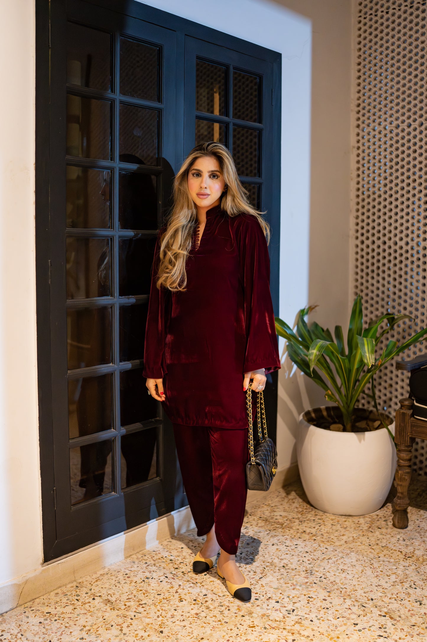 Mahira velvet set